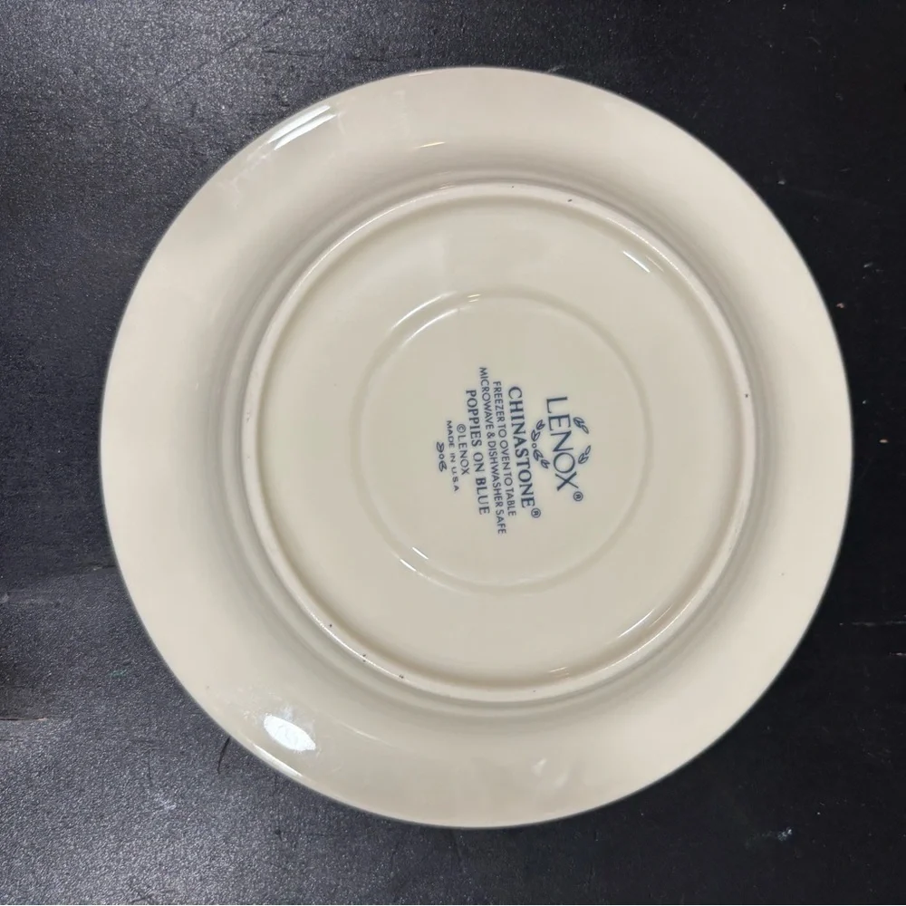 Lenox Chinastone Poppies on Blue 5 Piece Place Setting with Floral Design - Picture 12 of 12